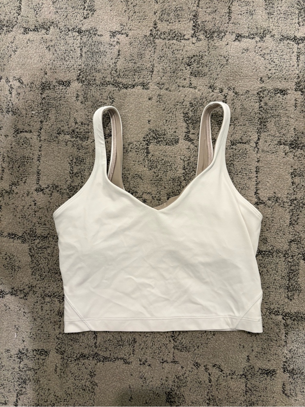lululemon athletica Cream V-Neck Bralette Tank